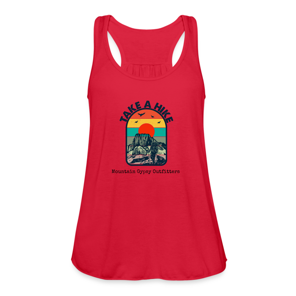 Take a Hike Flowy Tank - red