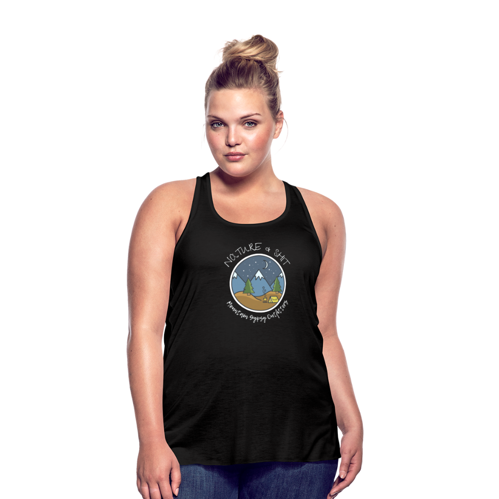 Nature & Shit Flowy Tank - black
