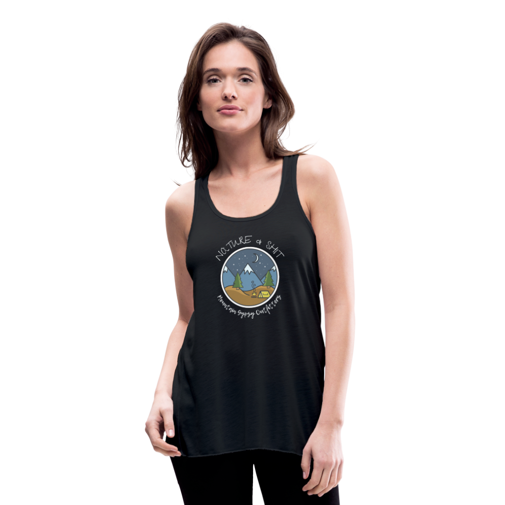 Nature & Shit Flowy Tank - black