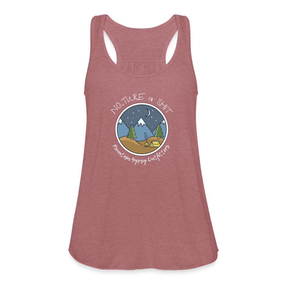 Nature & Shit Flowy Tank - mauve