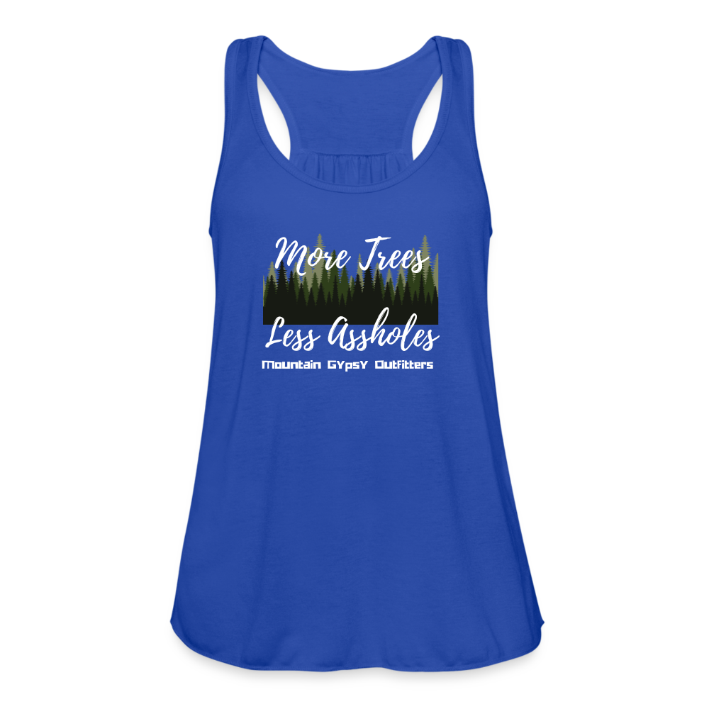 More Trees Flowy Tank - royal blue