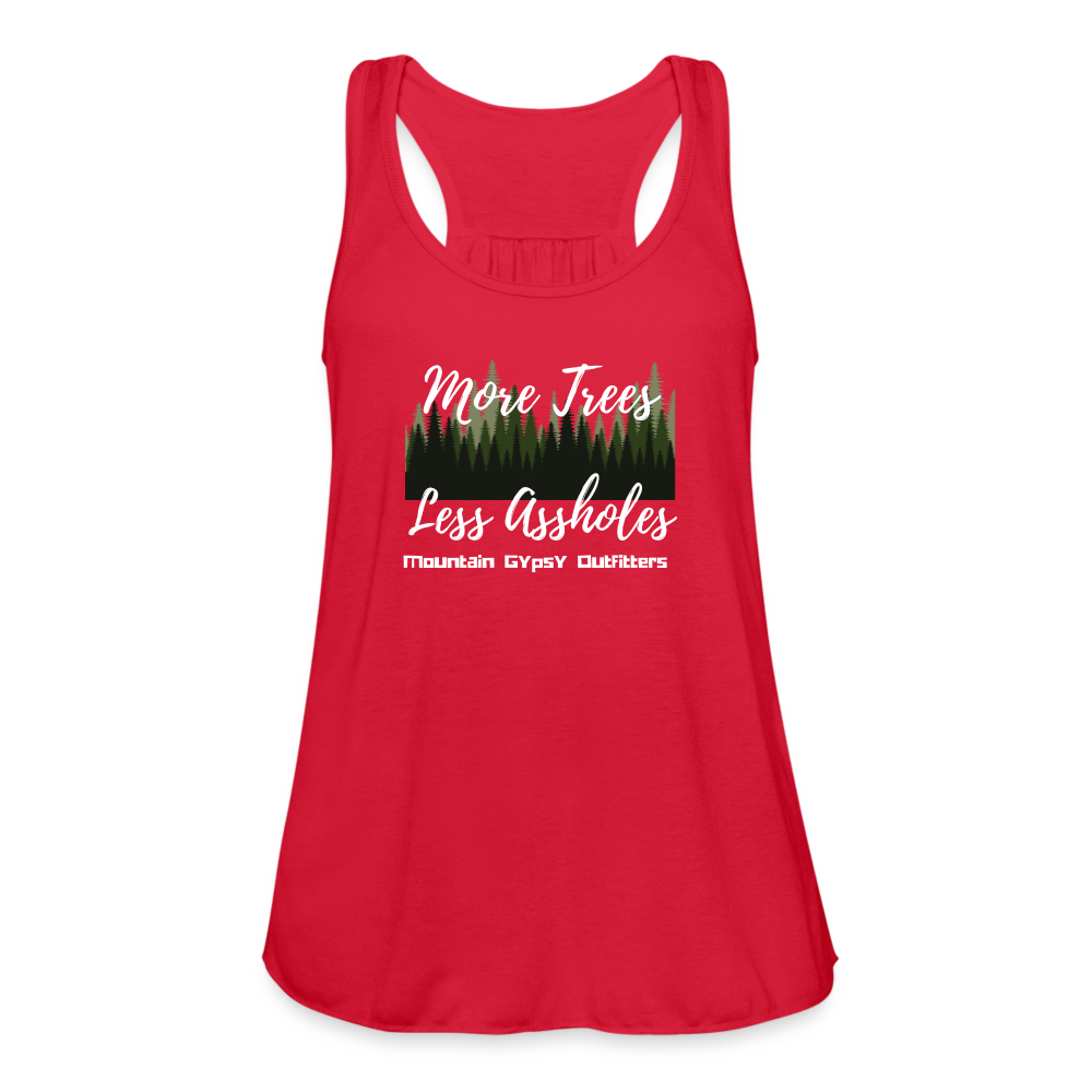 More Trees Flowy Tank - red