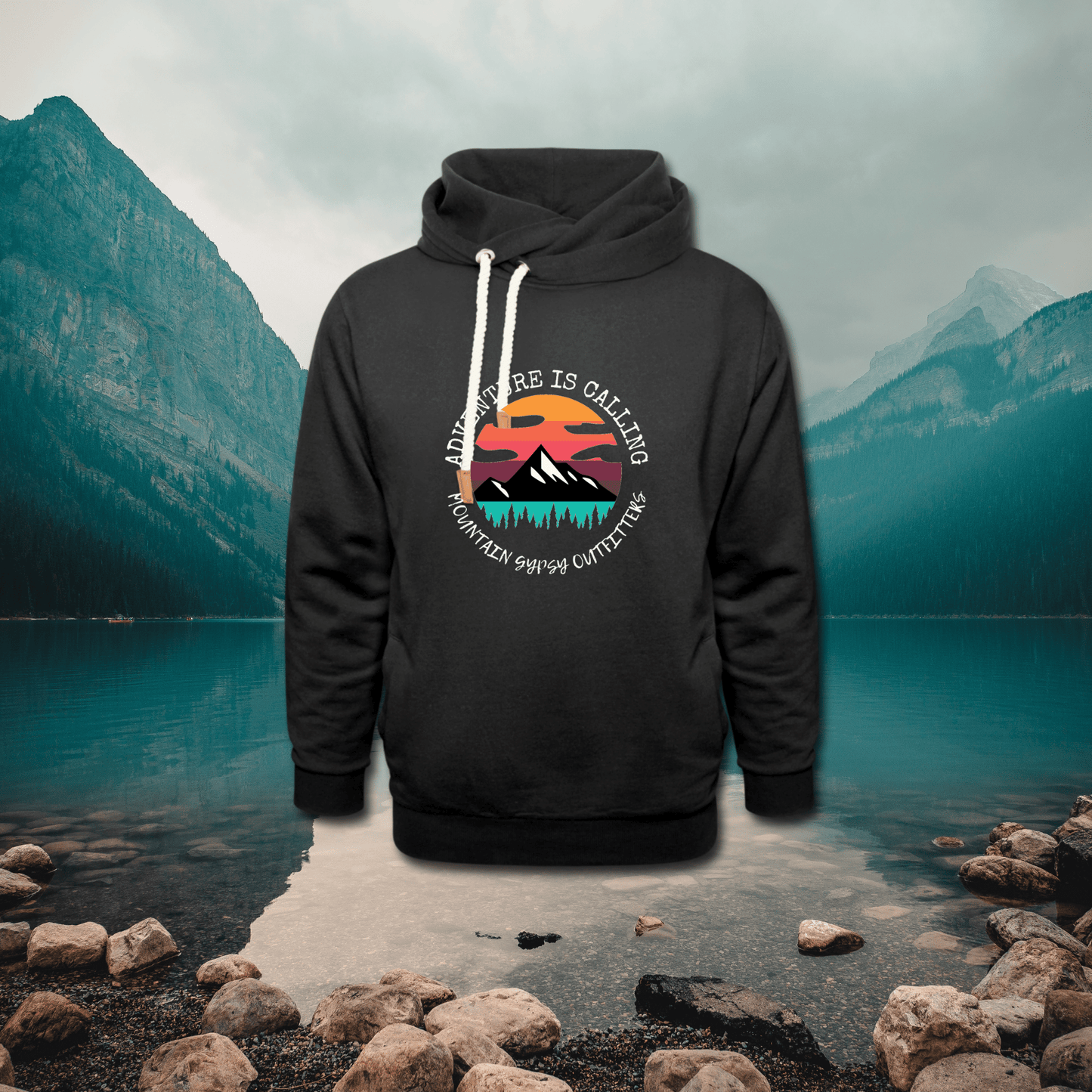 Adventure is Call Shawl Hoodie