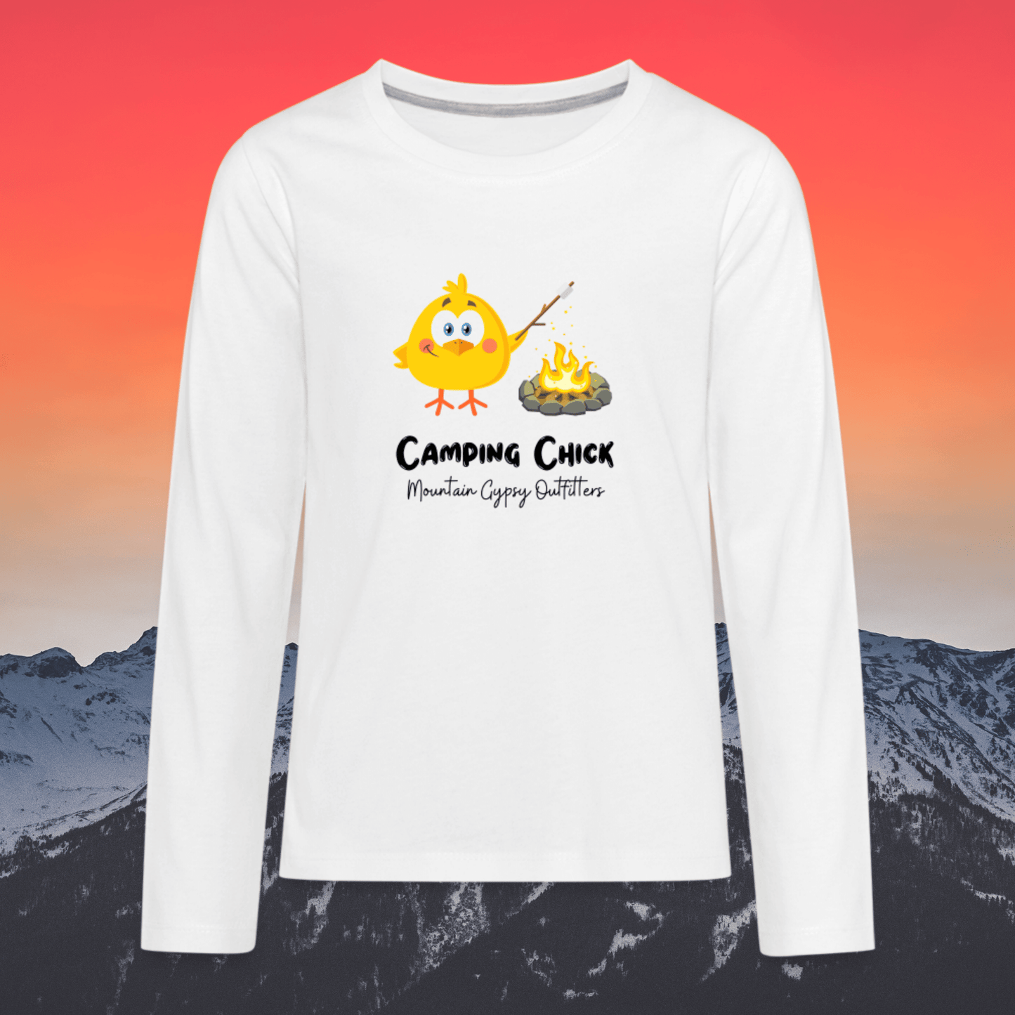 Camping Chick Kids Long Sleeve