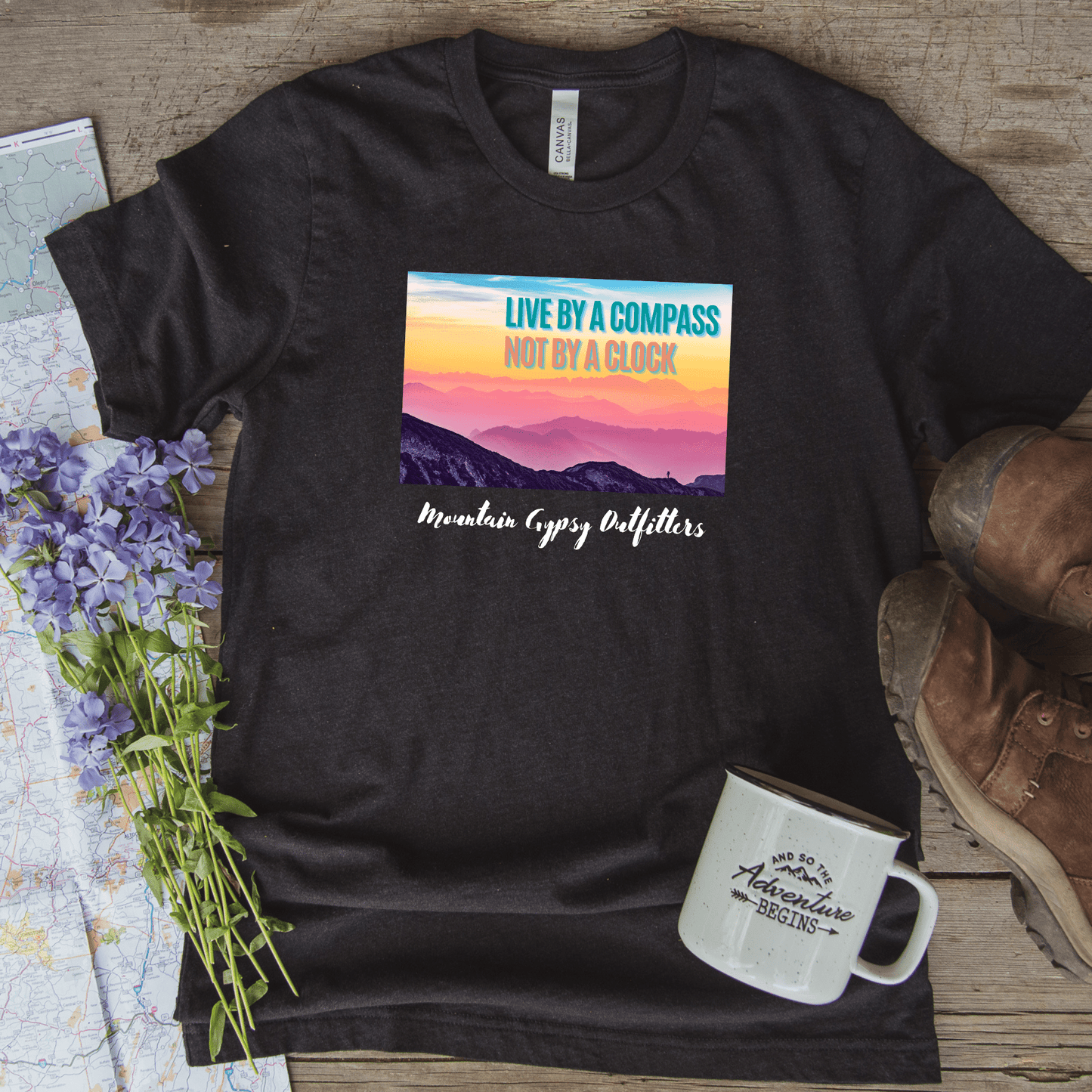 Live By a Compass Boyfriend Tee