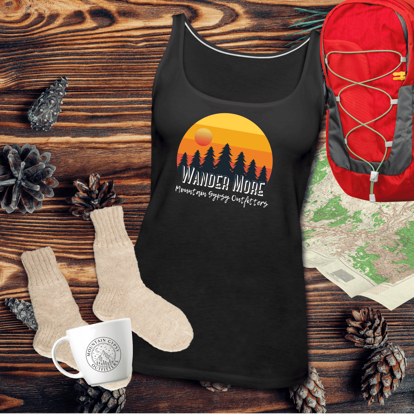 Wander More Fitted Tank