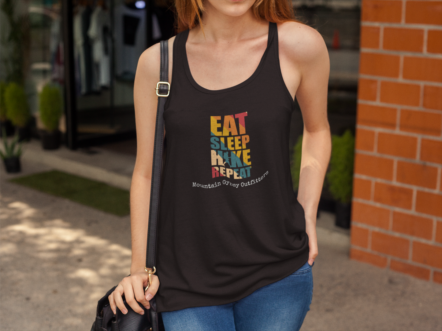 Eat, Sleep, Hike Flowy Tank