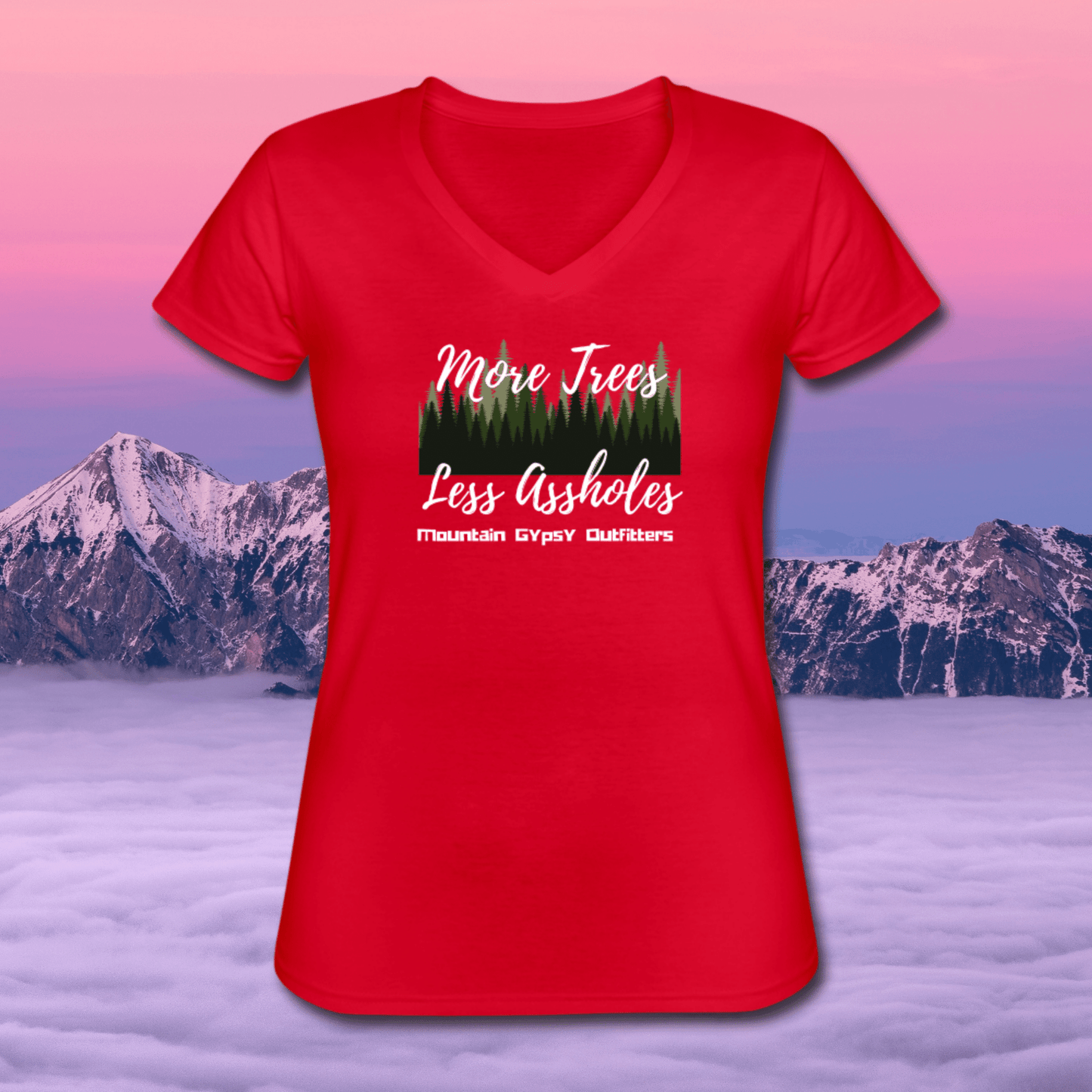 More Trees V-neck Tee