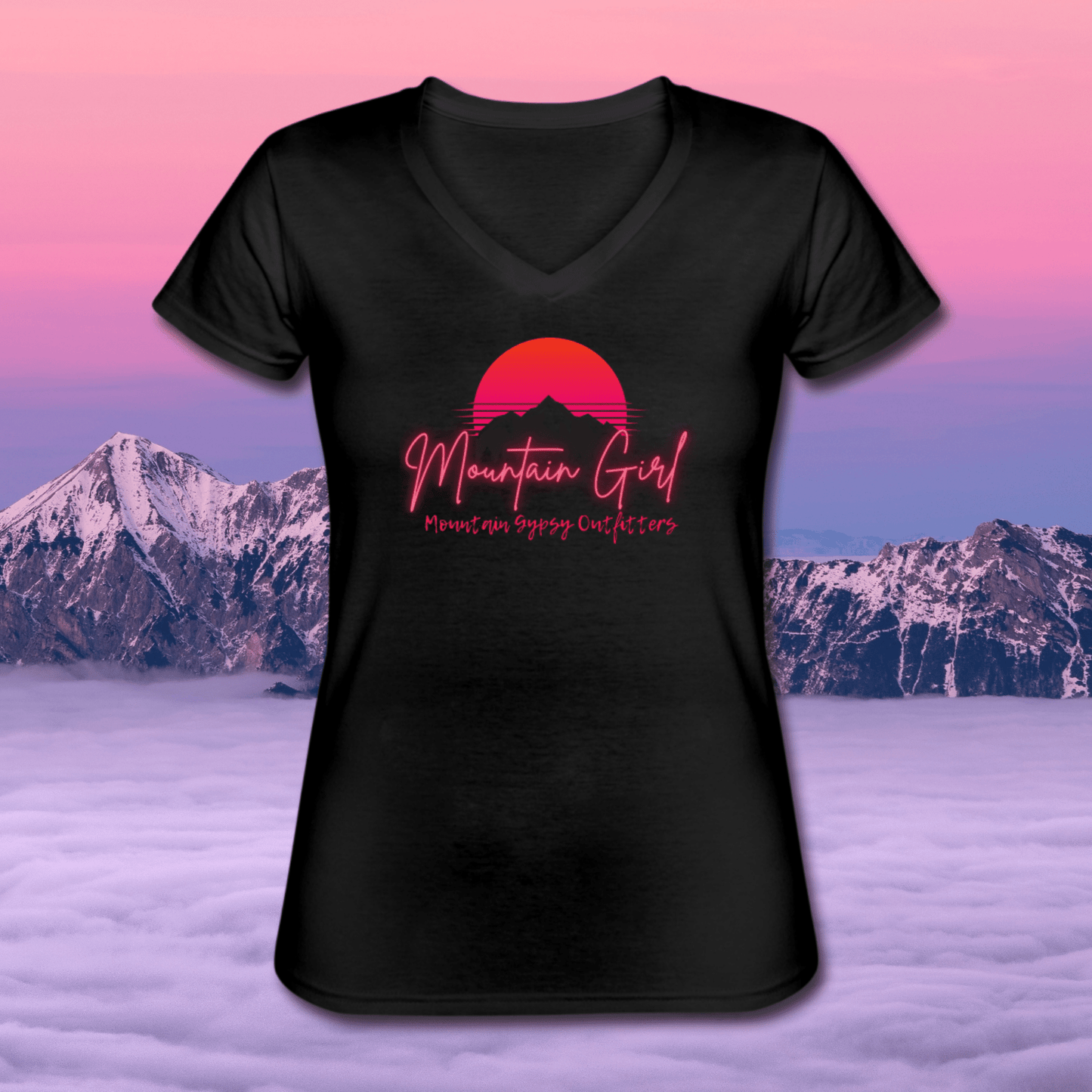 Mountain Girl V-neck Tee