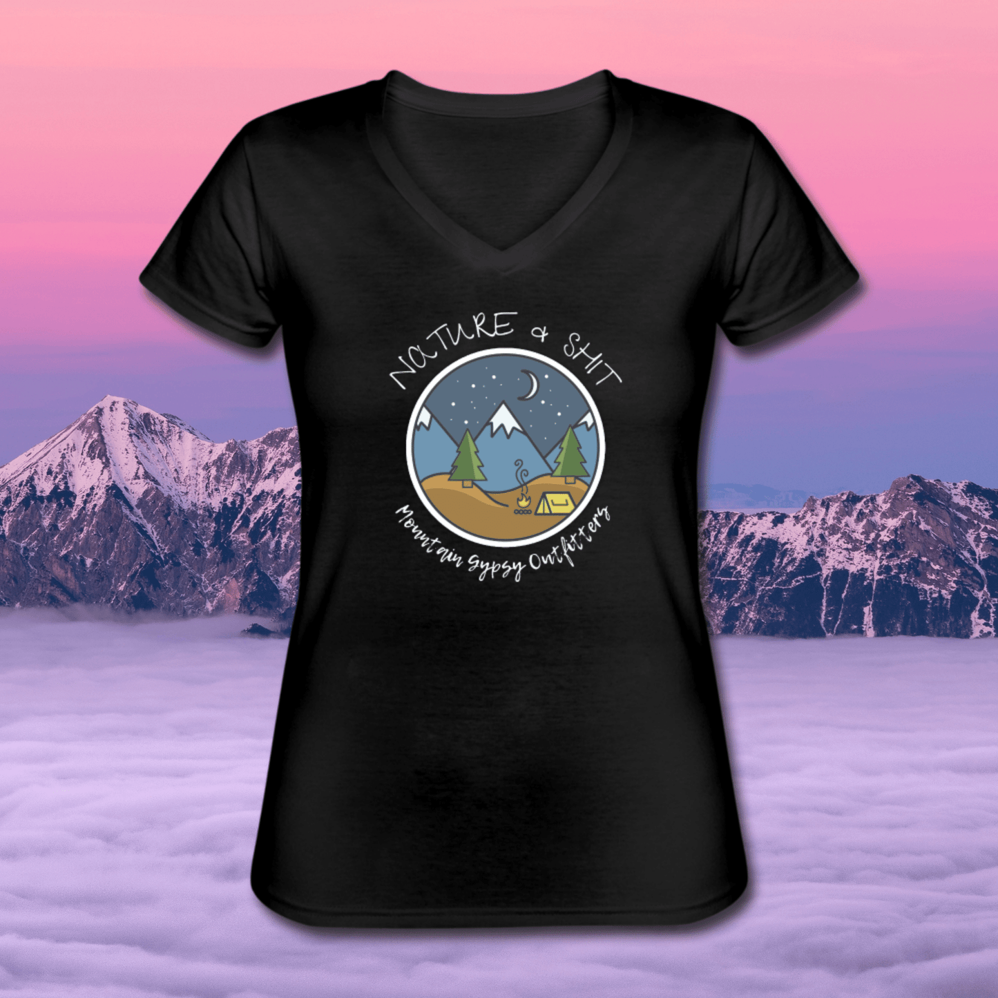 Nature & Shit V-neck Tee