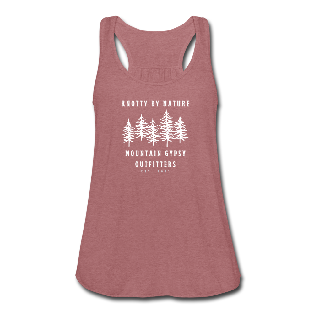 Knotty By Nature Flowy Tank - mauve