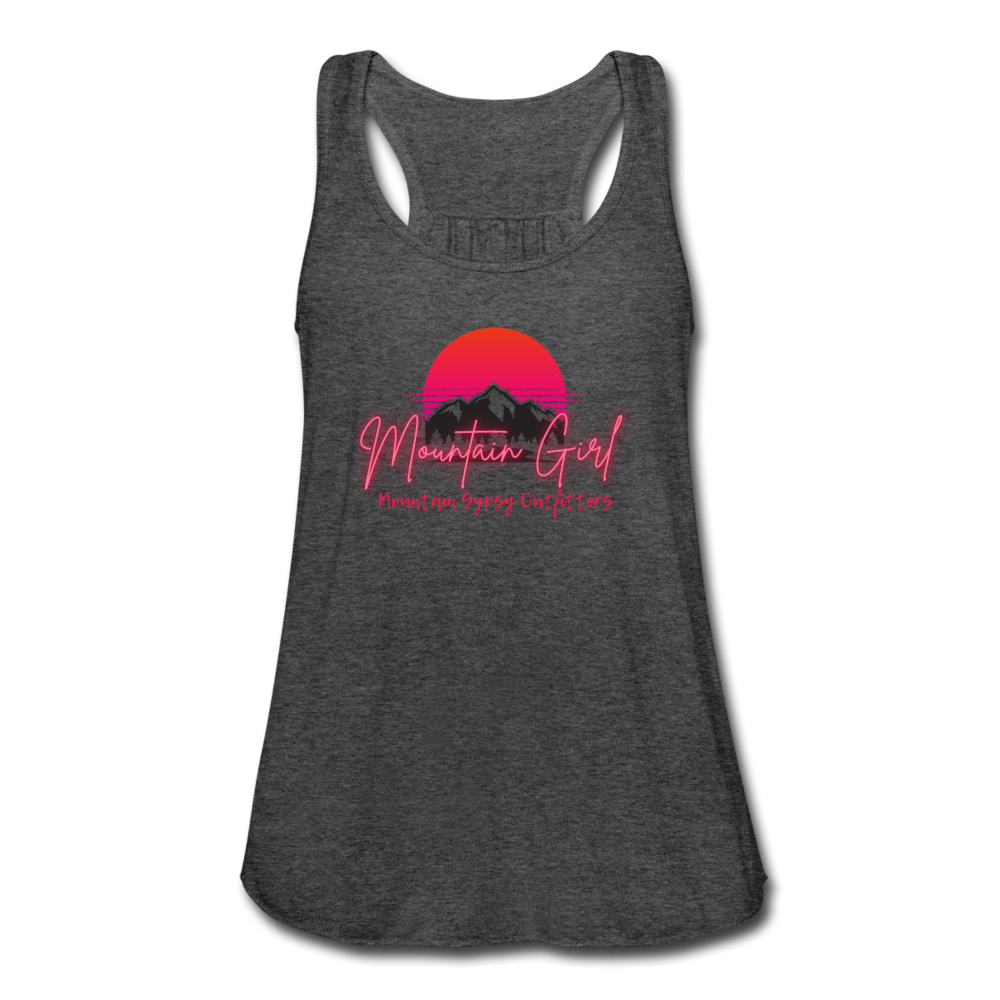 Mountain Girl Flowy Tank - deep heather