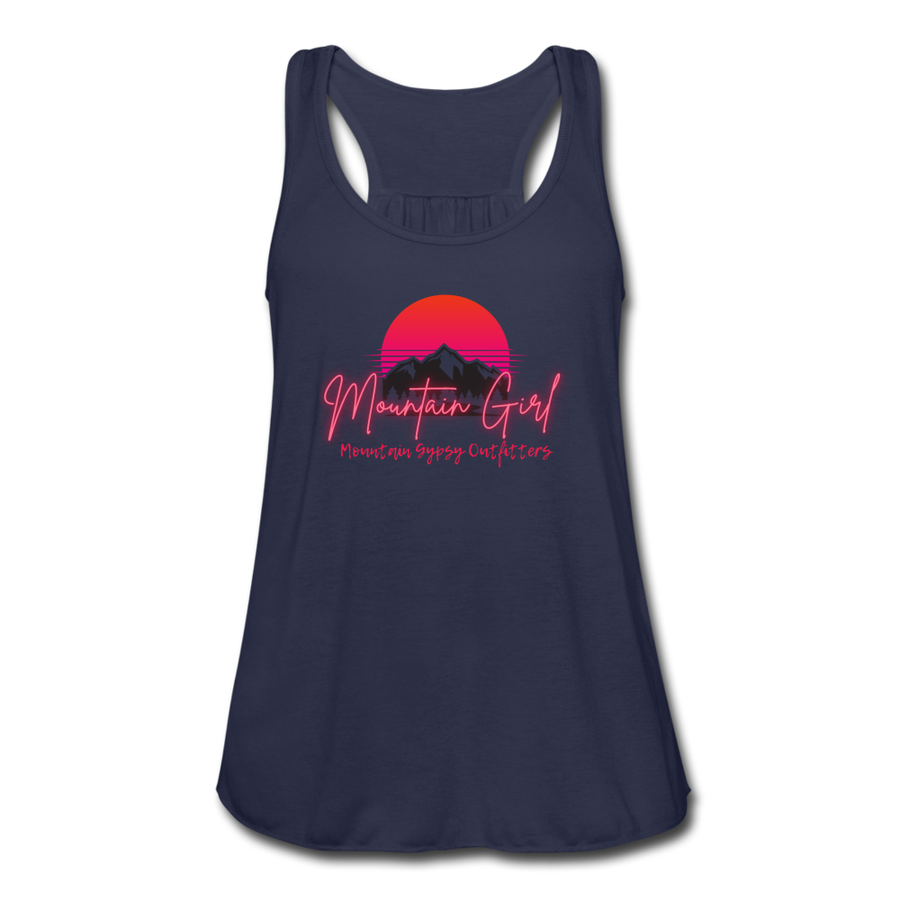 Mountain Girl Flowy Tank - navy