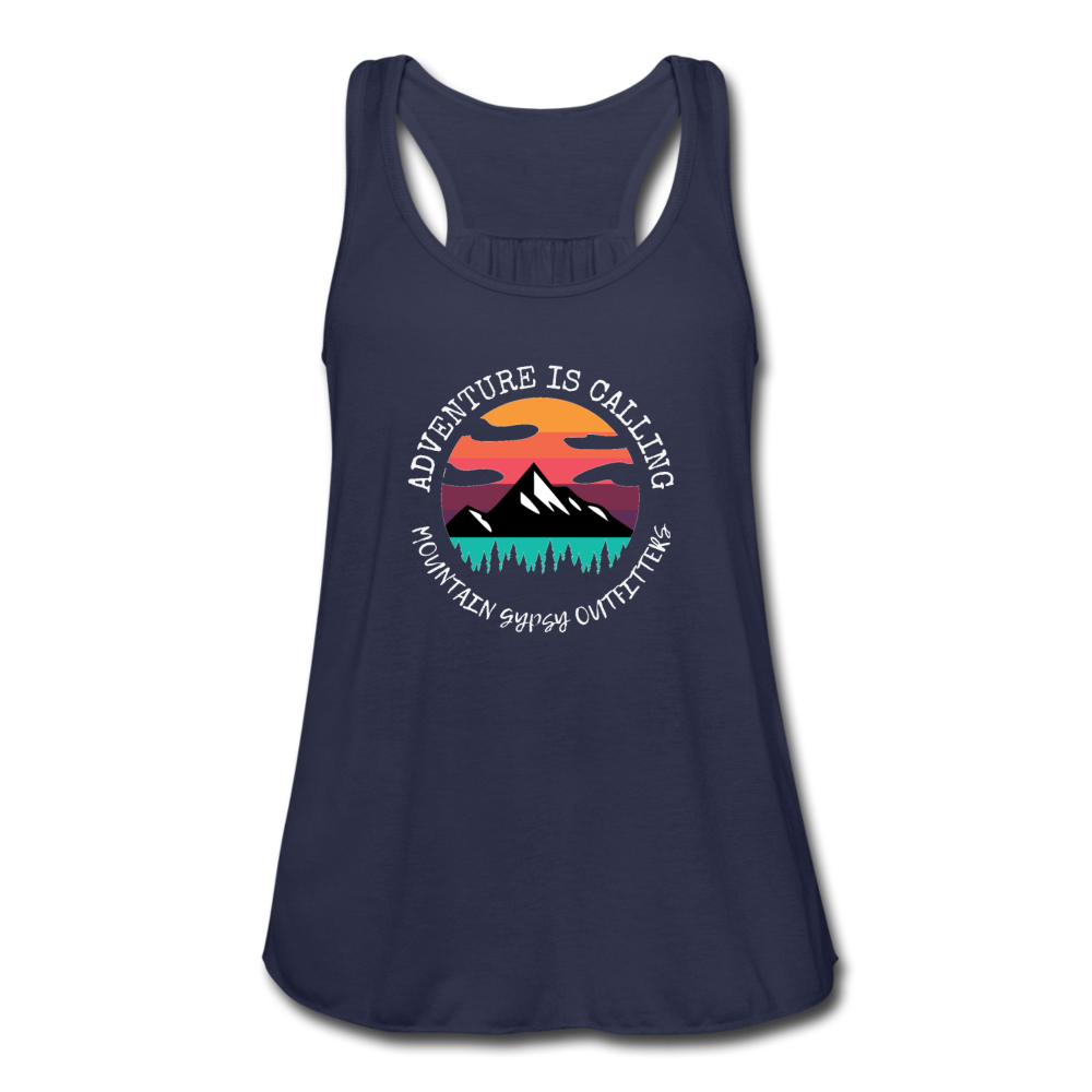 Adventure Is Calling Flowy Tank - navy