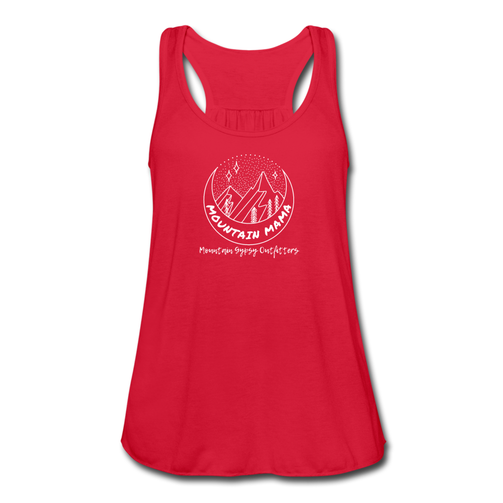 Mountain Mama Flowy Tank - red