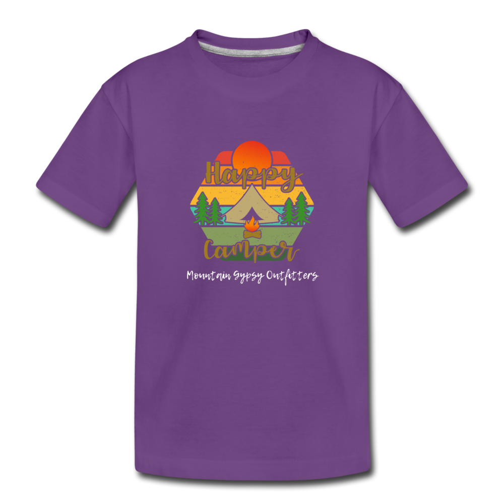Happy Camper Toddler Tee - purple