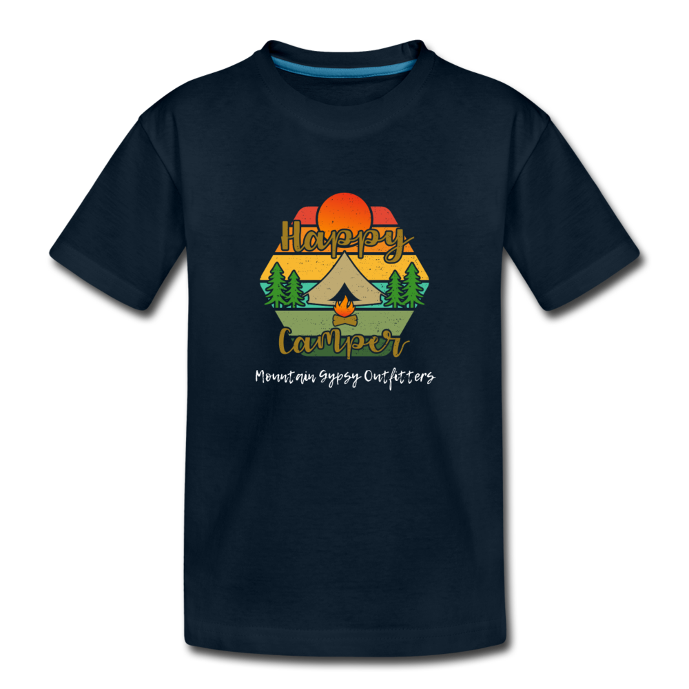 Happy Camper Toddler Tee - deep navy