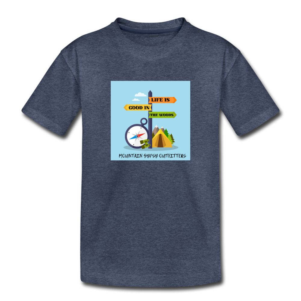 Lifes Good Toddler Tee - heather blue
