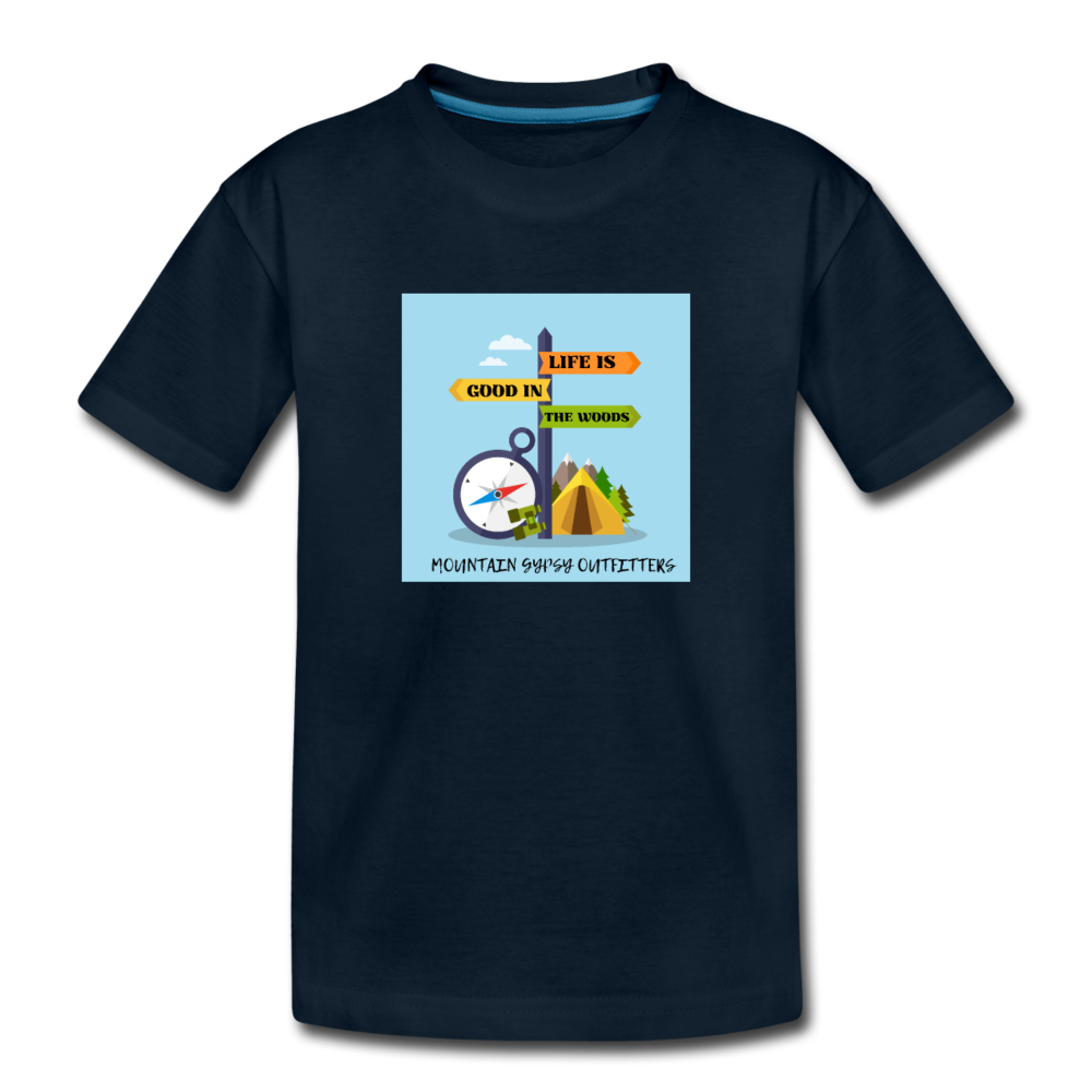Lifes Good Toddler Tee - deep navy