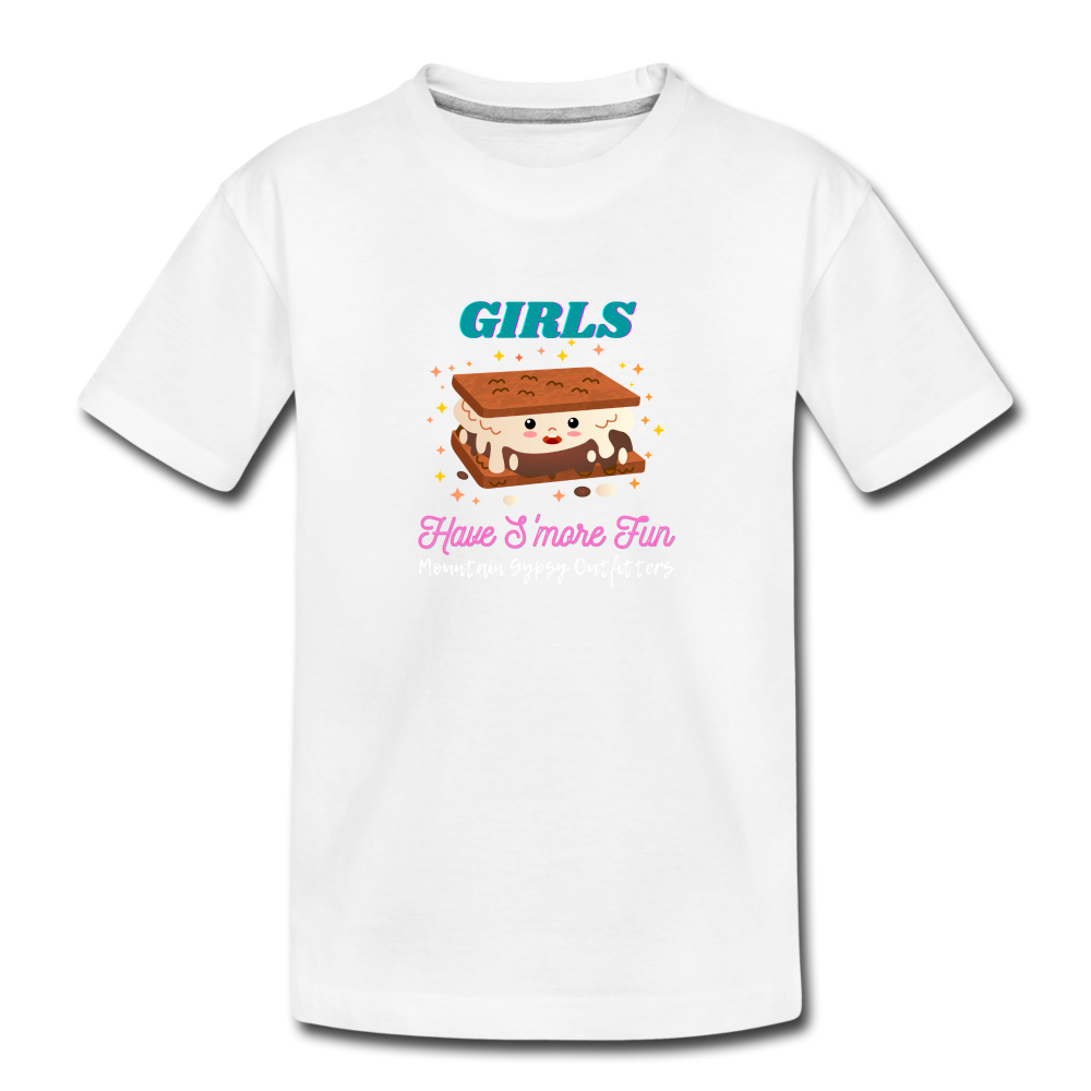 Girls Have Smore Fun Tee - white