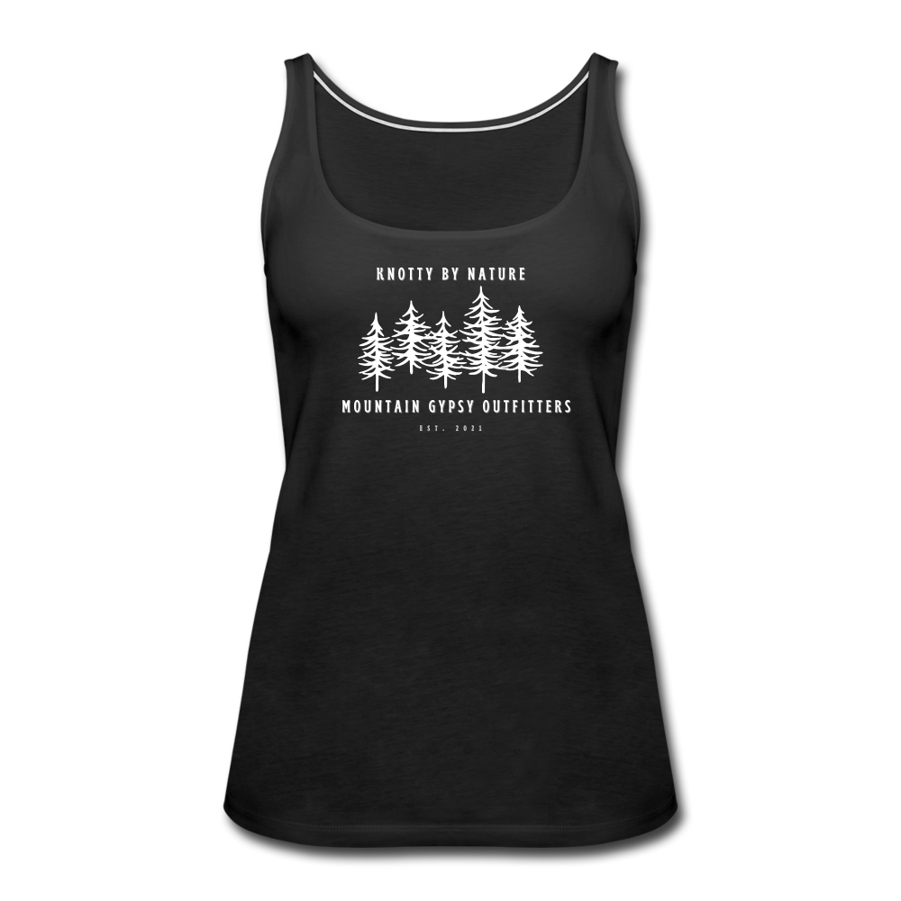 Knotty By Nature Fitted Tank - black