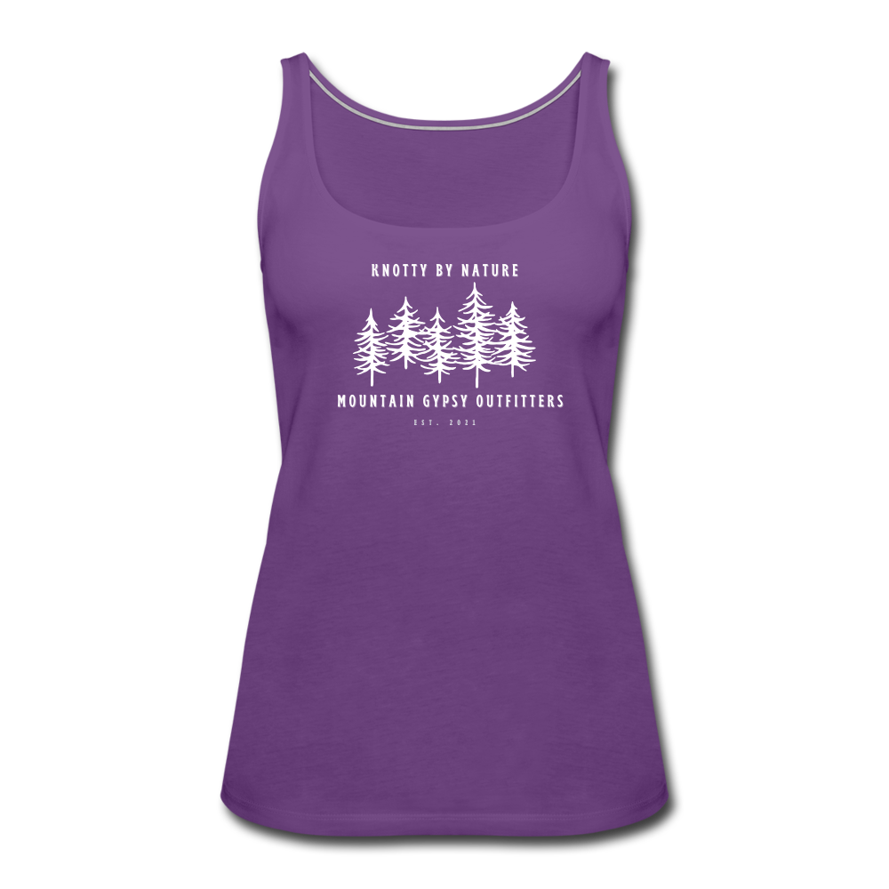 Knotty By Nature Fitted Tank - purple