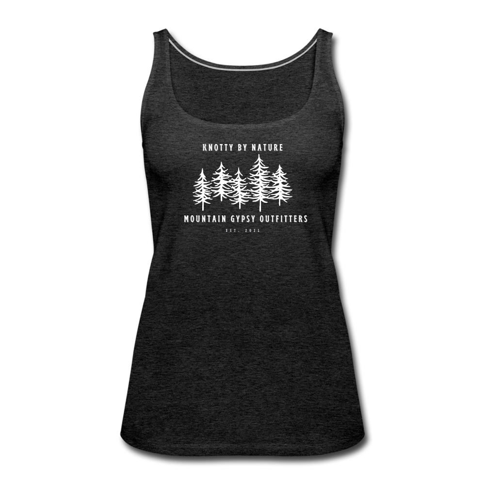 Knotty By Nature Fitted Tank - charcoal grey