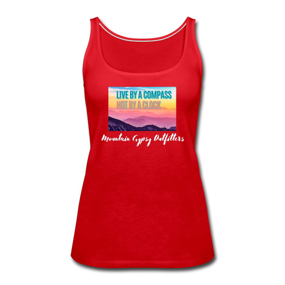 By A Compass Fitted Hike - red