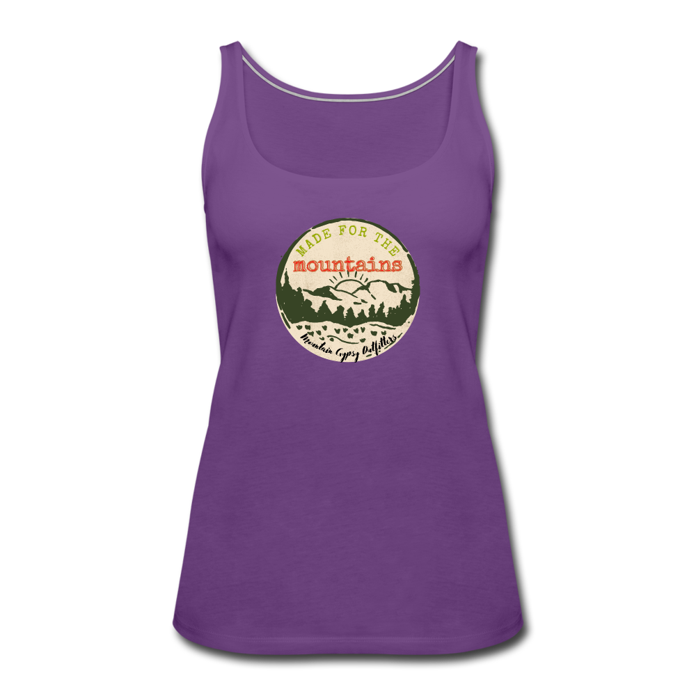 Made For The Mountains Fitted Tank - purple