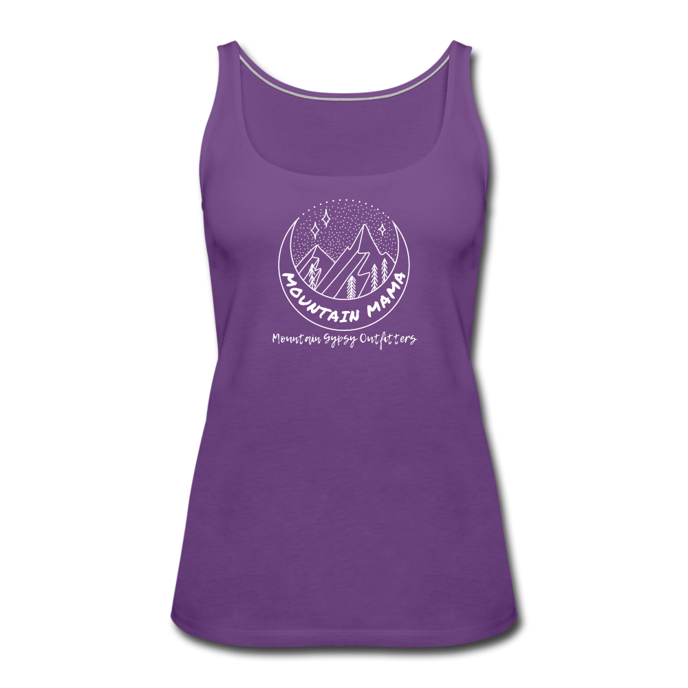 Mountain Mama Fitted Tank - purple