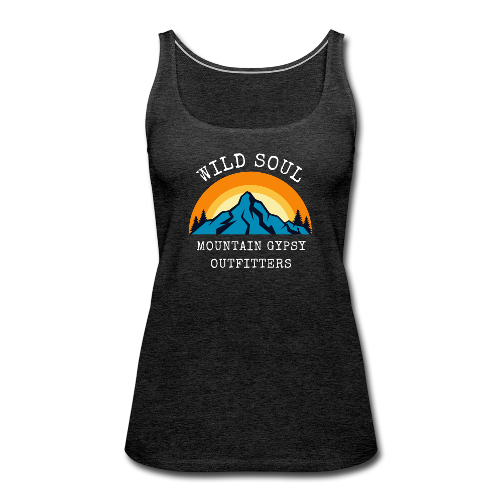 Wild Soul Fitted Tank - charcoal grey