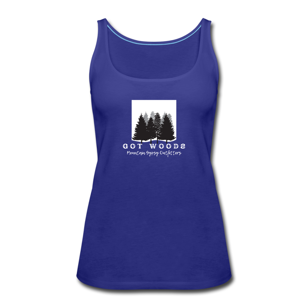 Got Woods? Fitted Tank - royal blue