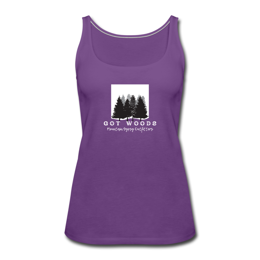 Got Woods? Fitted Tank - purple