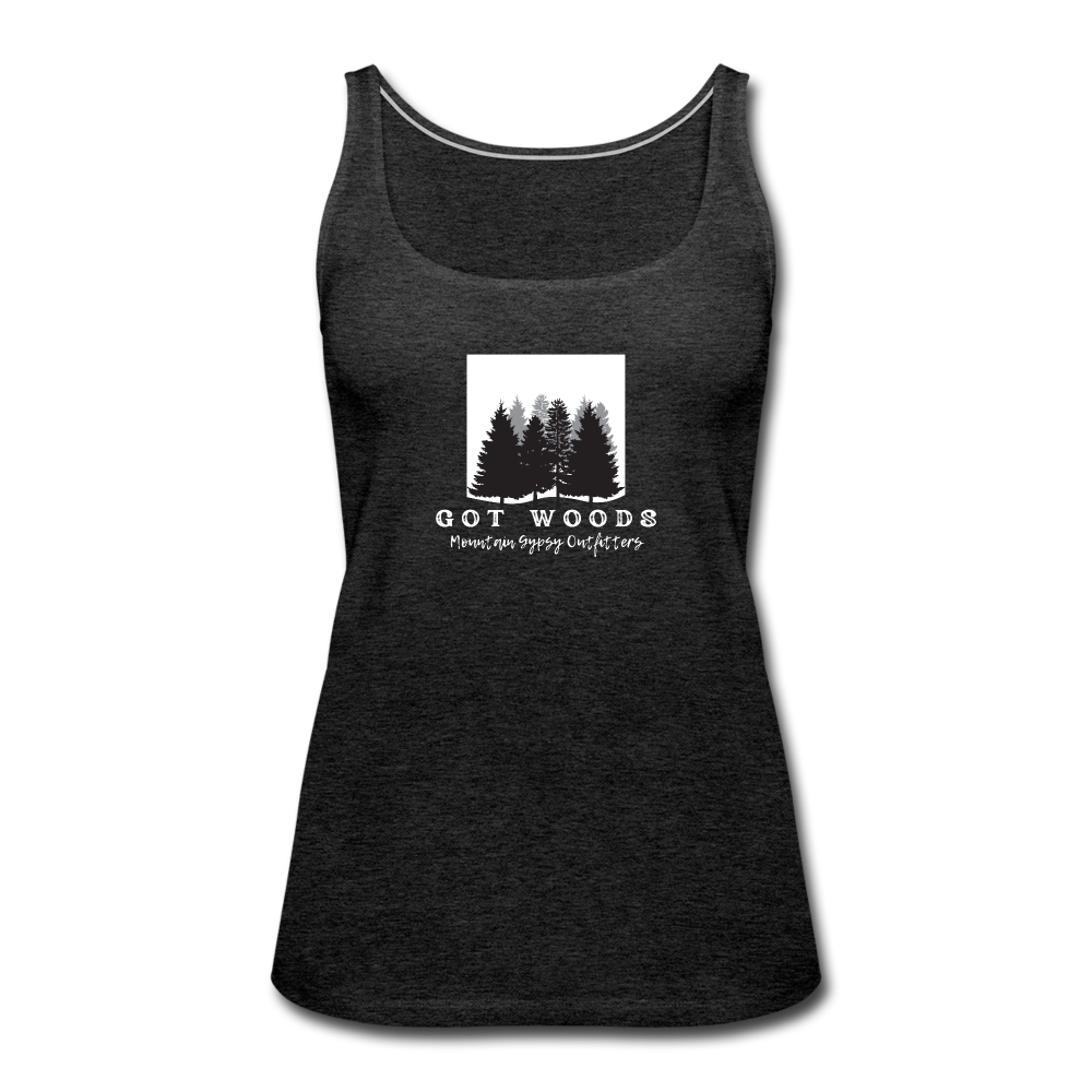 Got Woods? Fitted Tank - charcoal grey
