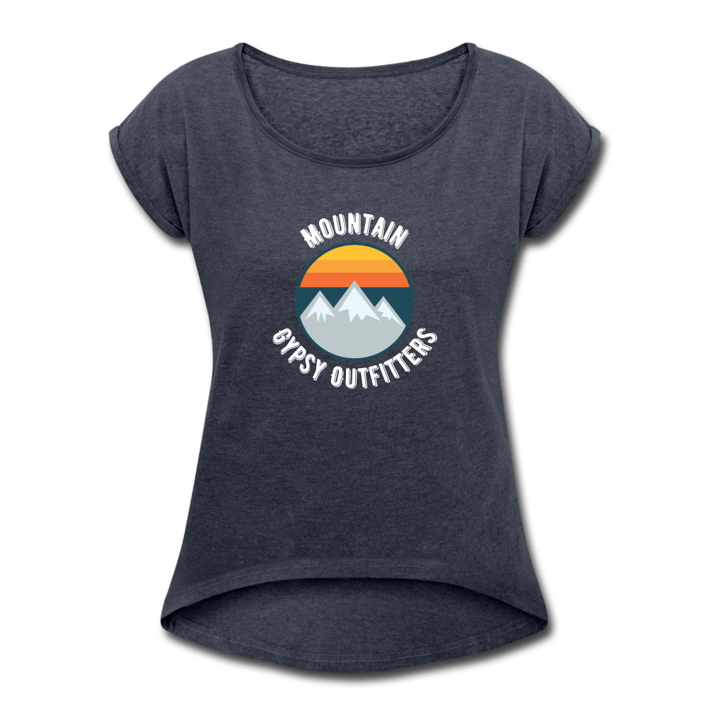 Retro MGO Roll Cuff Tee - navy heather