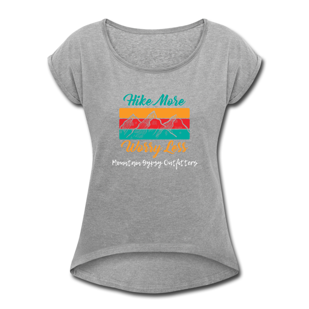 Hike More Roll Cuff Tee - heather gray