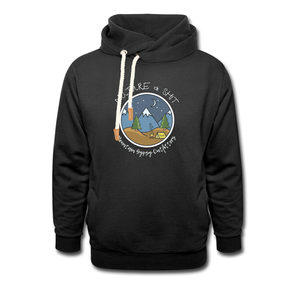 Nature & Shit Shawl Hoodie - black