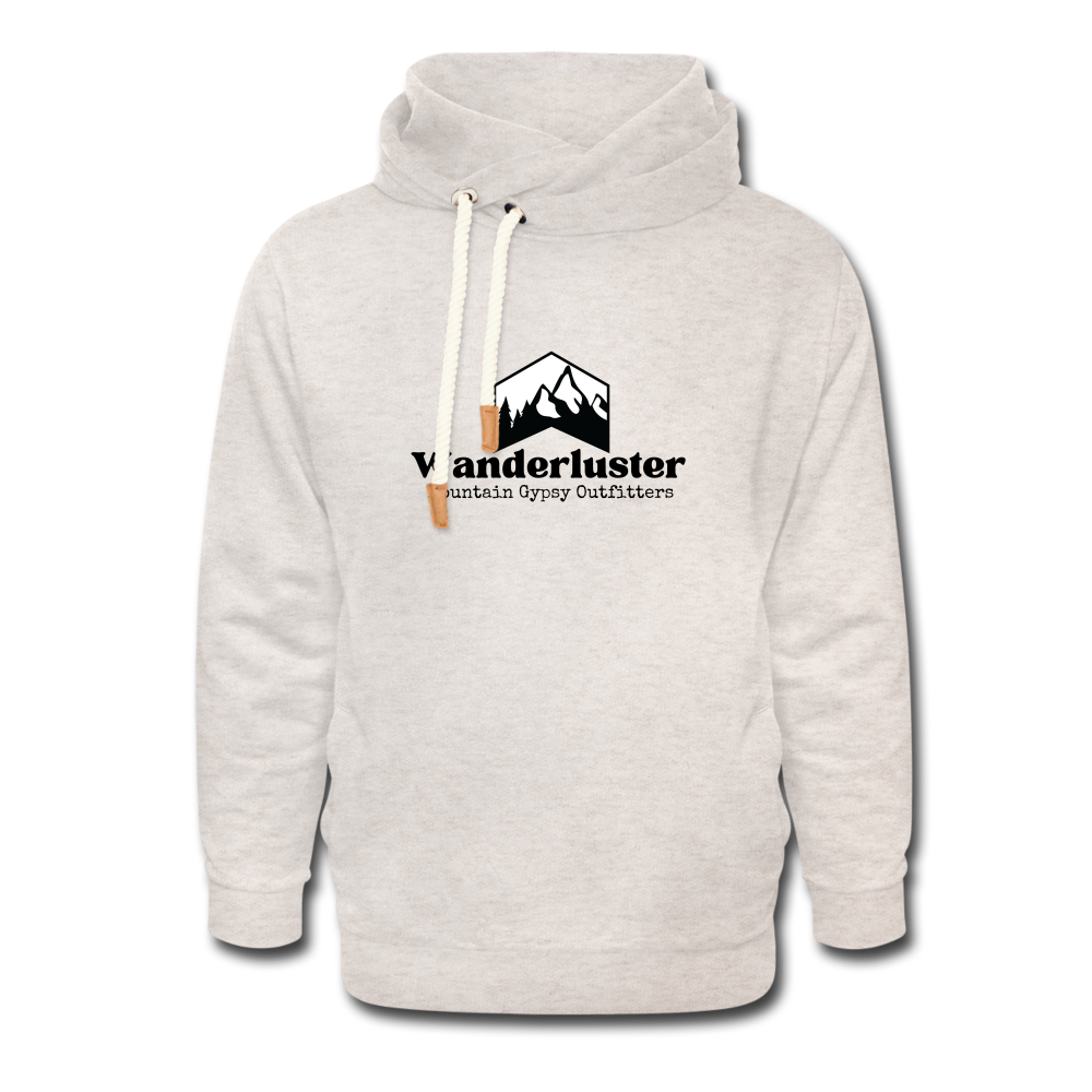 Wanderluster Shawl Hoodie - heather oatmeal