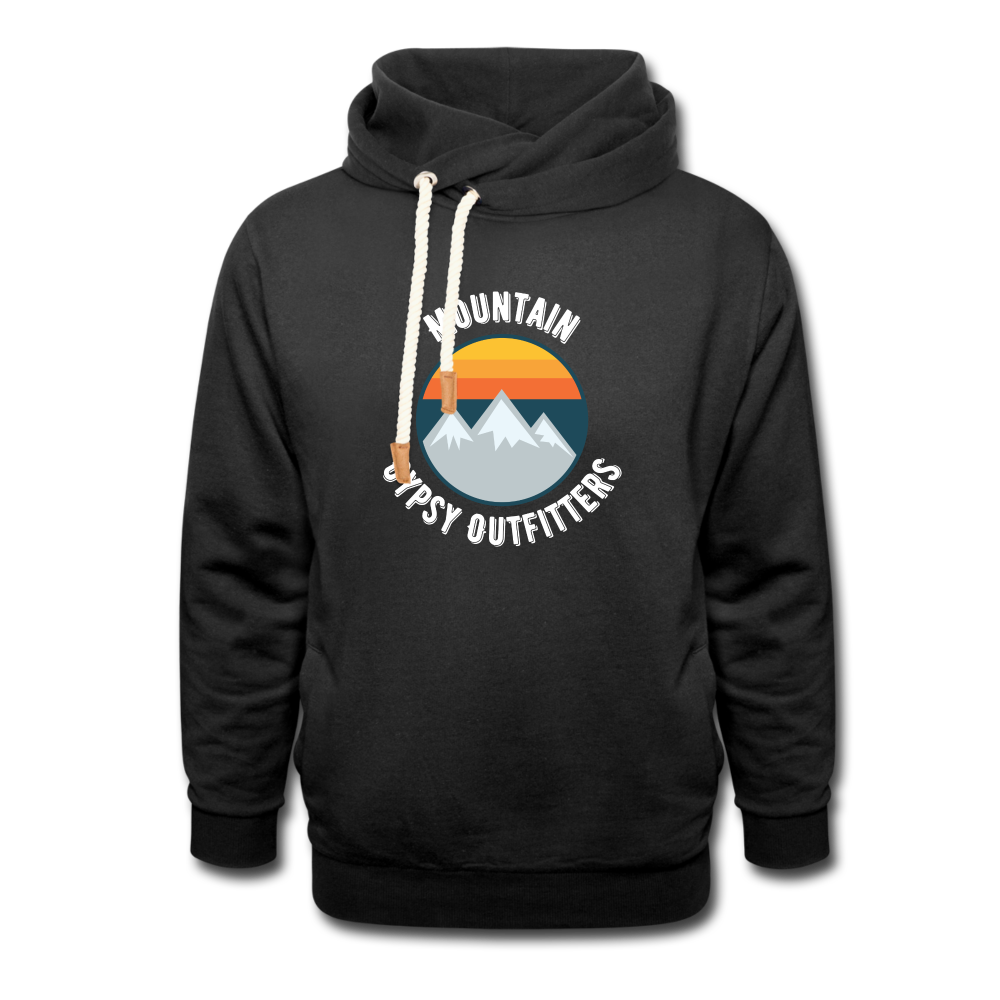 Retro MGO Shawl Hoodie - black