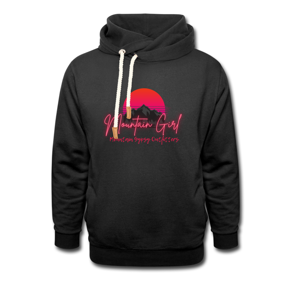 Mountain Girl Shawl Hoodie - black