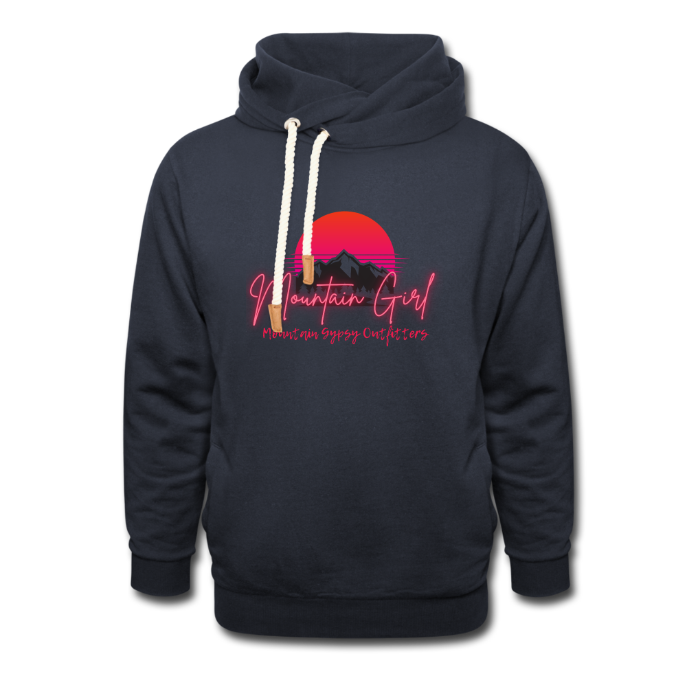Mountain Girl Shawl Hoodie - navy