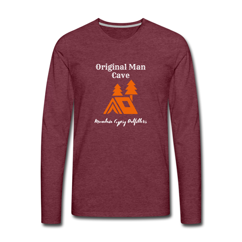 Man Cave Long Sleeve - heather burgundy