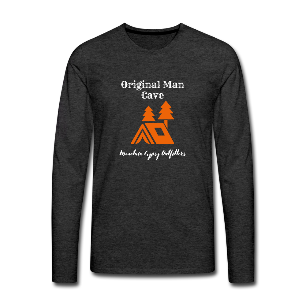 Man Cave Long Sleeve - charcoal grey