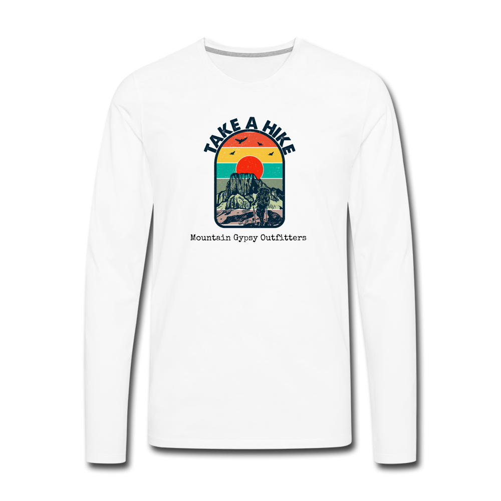 Take A Hike Long Sleeve - white
