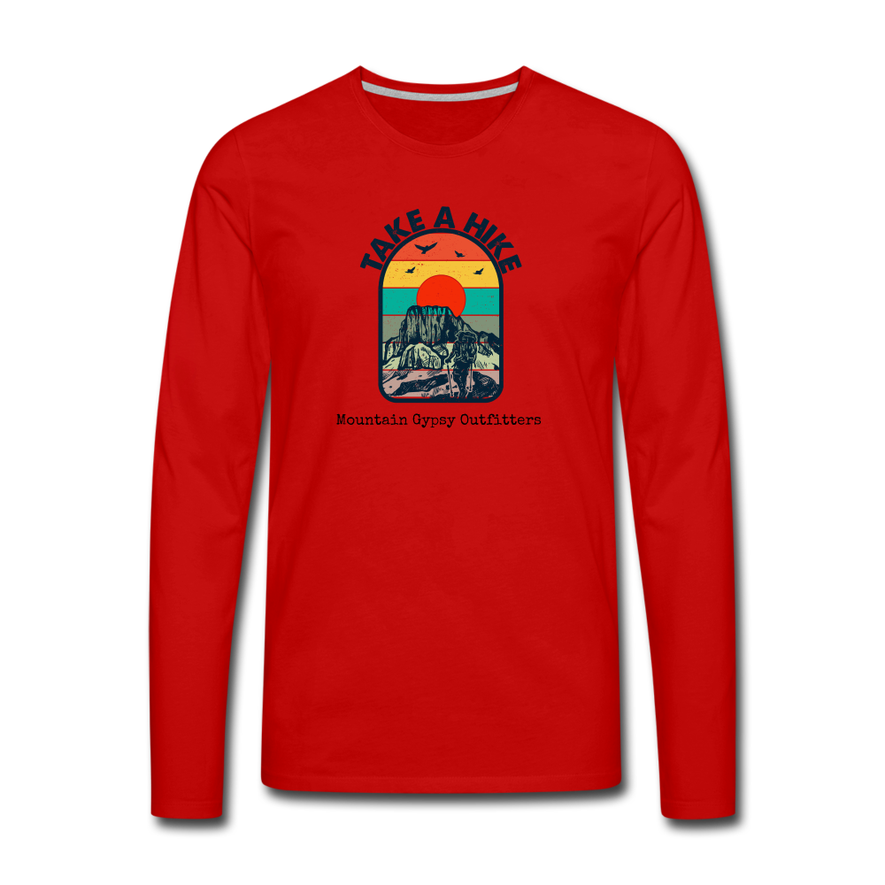 Take A Hike Long Sleeve - red