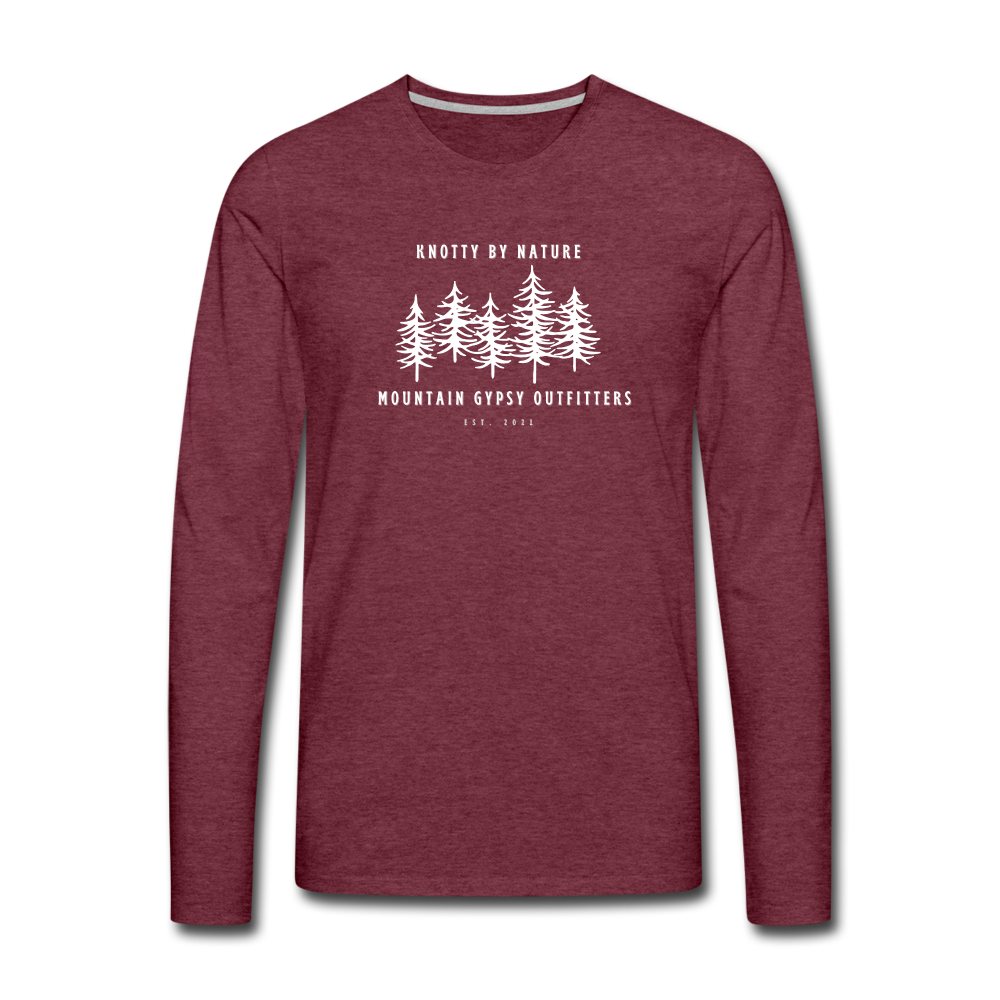 Knotty Long Sleeve - heather burgundy