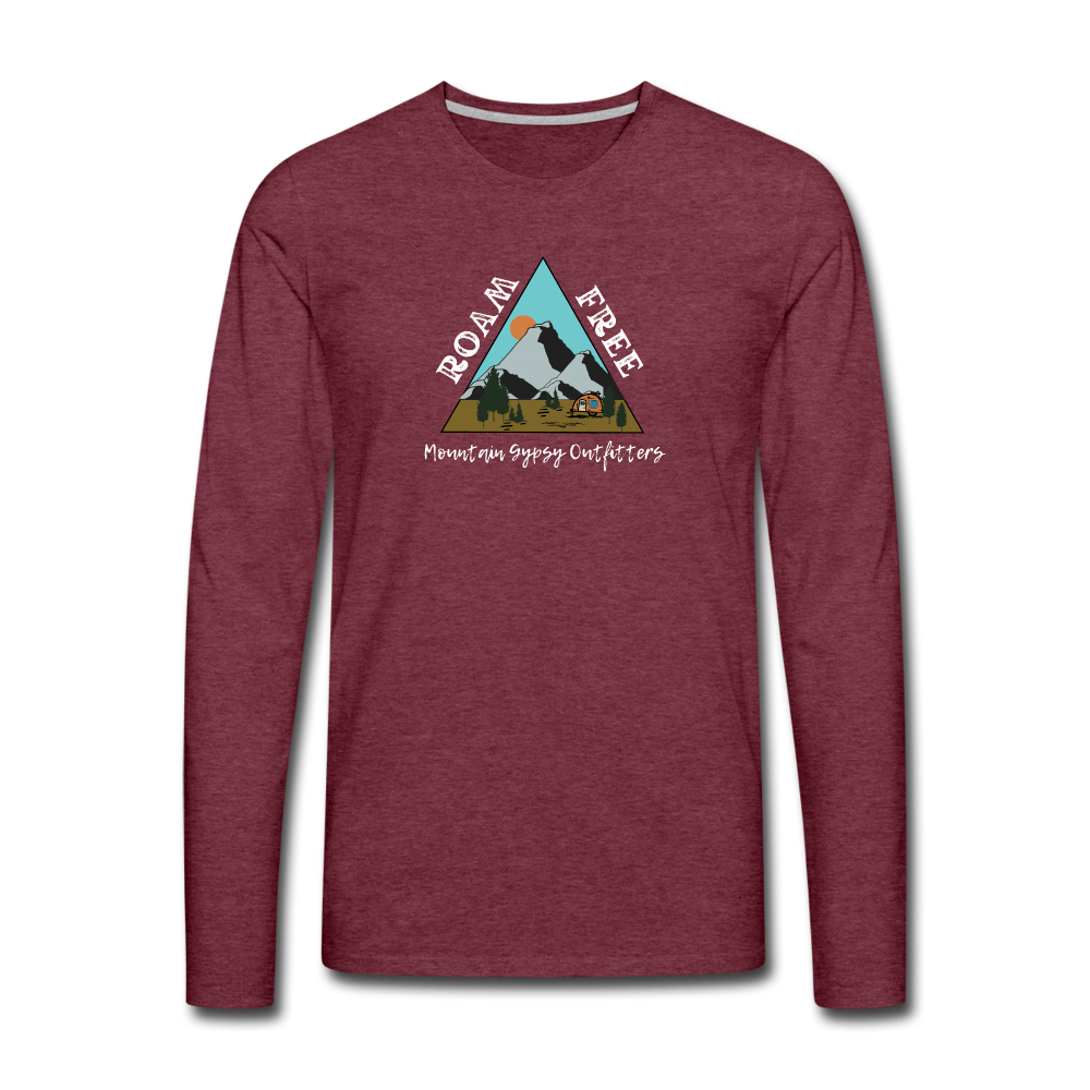 Roam Free Long Sleeve - heather burgundy