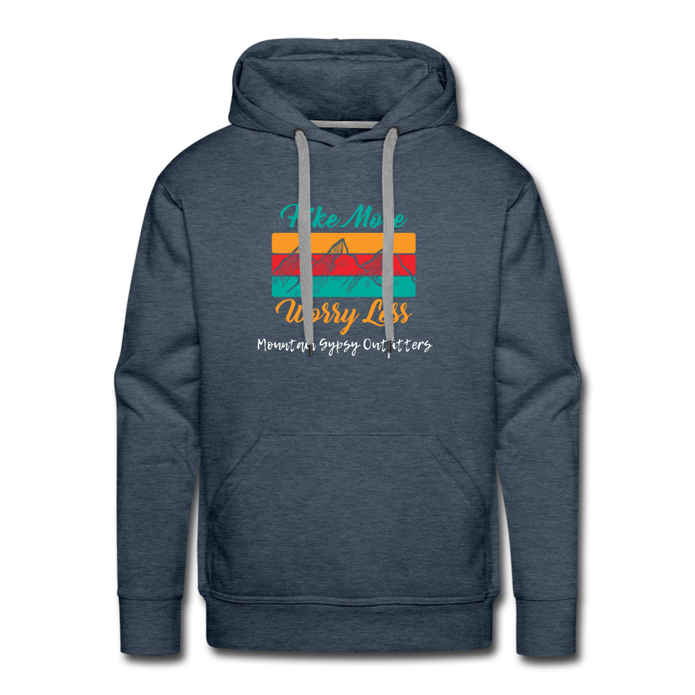 Worry Less Hoodie - heather denim
