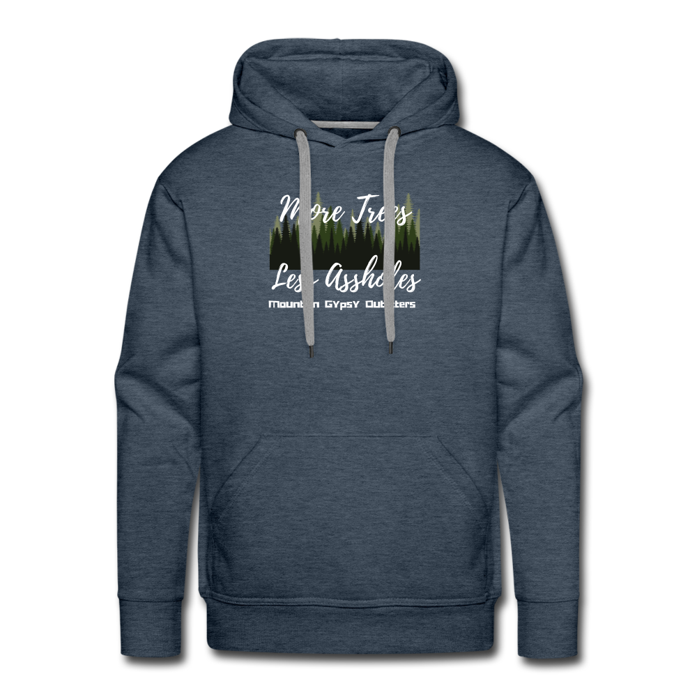 More Trees Hoodie - heather denim