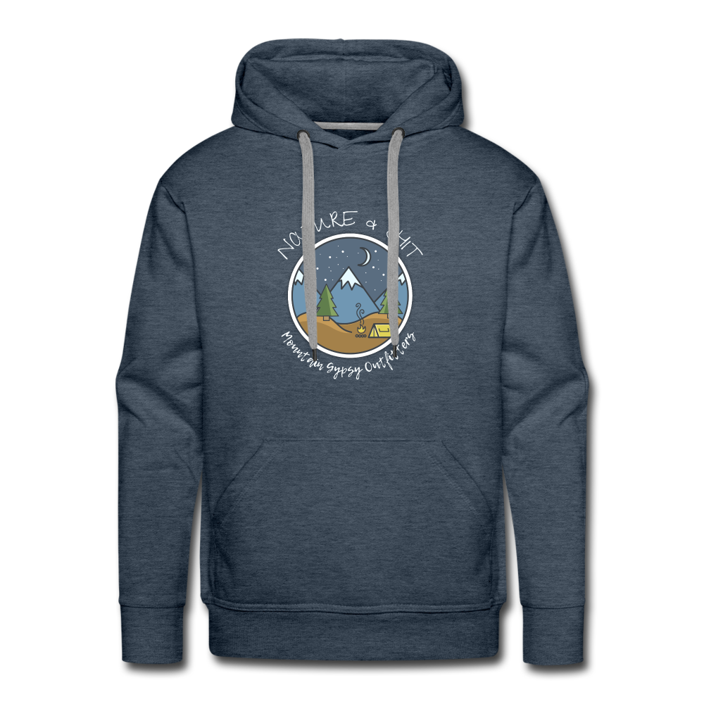 Nature & Shit Hoodie - heather denim